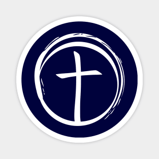 The Steady Cross Inside An Unsteady Wave Christian Faith Logo Magnet